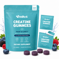 VitaVerb Creatine Monohydrate Gummies for Men & Women, 5g, 30 Daily Packs